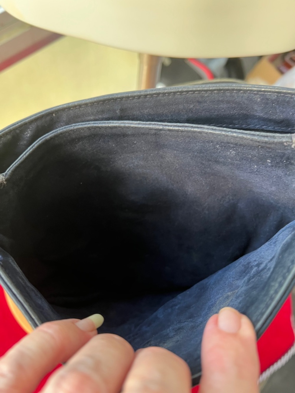 Gucci Vintage Blue Leather Crossbody Shoulder Bag - Picture 7 of 9